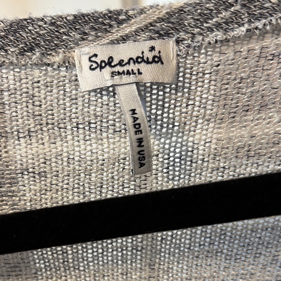 Splendid Gray Striped Long Sleeve Top - Picture 3 of 5